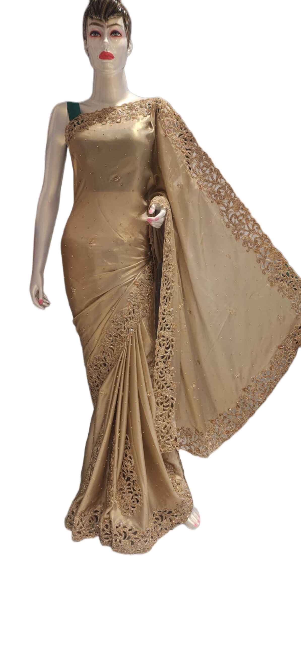 Cut Work Zardozi & Stone Shimmer Saree