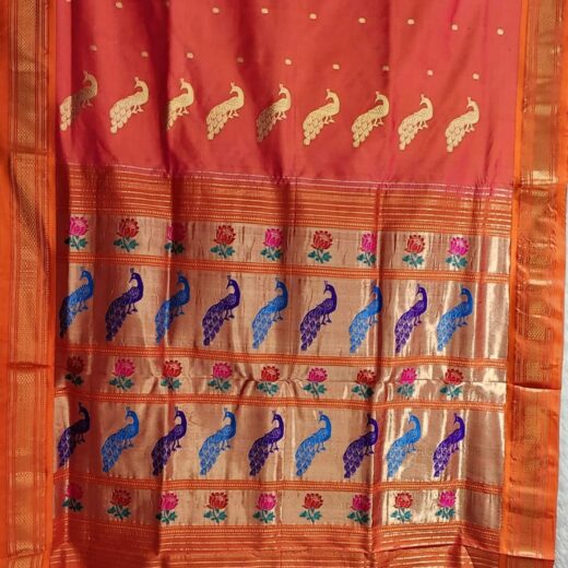 Orange Pallu