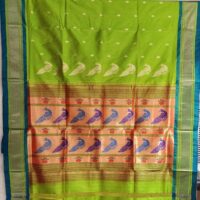 Parrot Green Saree