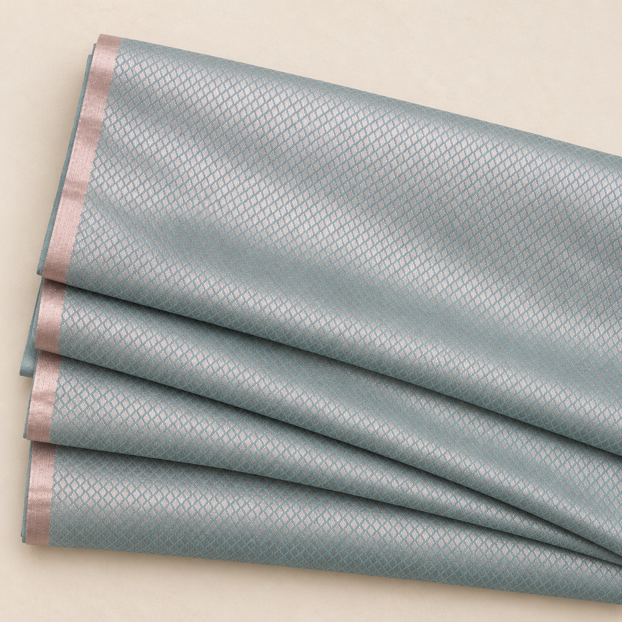 Designer Jacquard Saree with Stonework Border and Tassel Pallu - Image 3